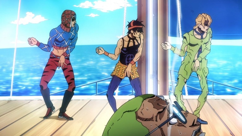 Jojo's Bizarre Adventure Bruno Guido and Narancia dance