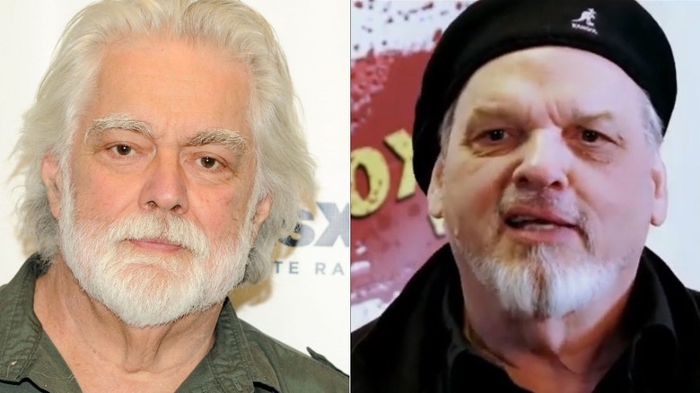 A split image of Gunnar Hansen and Bill Johnson