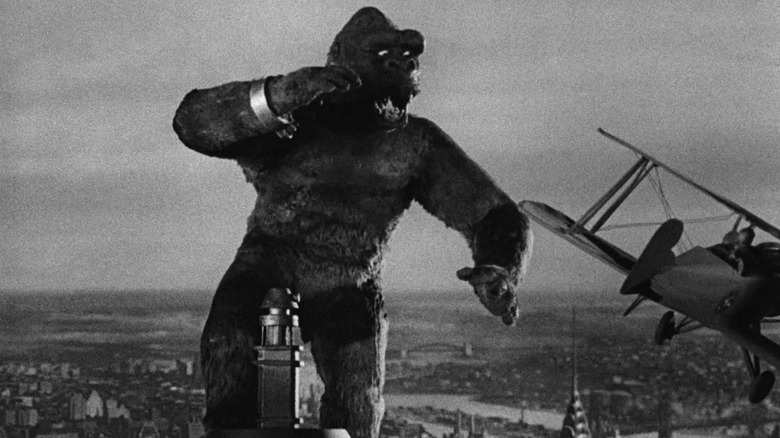 King Kong swatting at airplanes