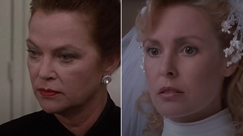 Louise Fletcher and Victoria Tennant both looking away