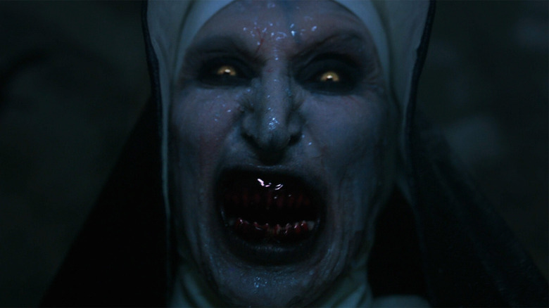 Valak grimacing