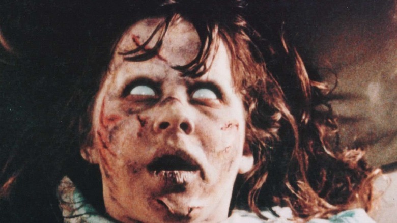 The Exorcist Linda Blair possessed white eyes and cuts