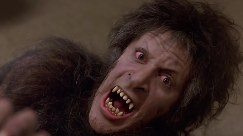 Actor David Naughton mid-werewolf transformation.