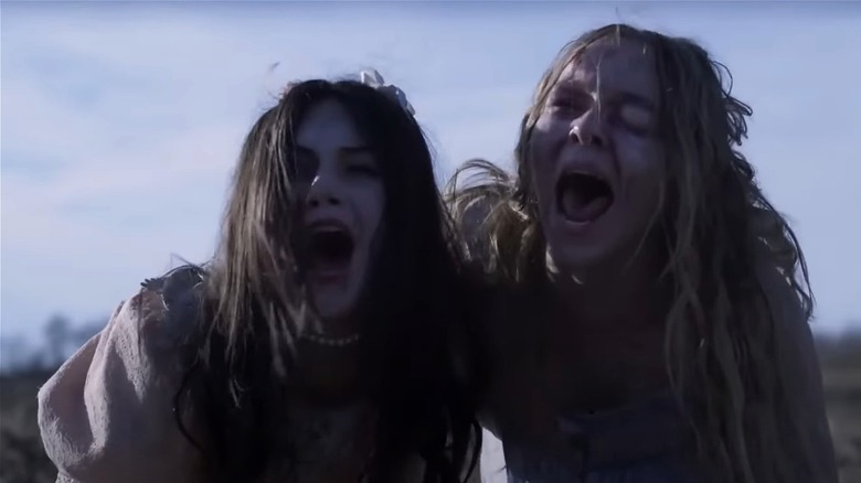 Beth and Vera screaming