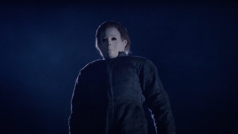 Michael Myers standing on rooftop