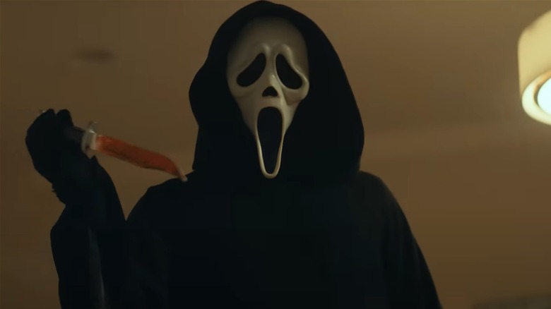 Ghostface brandishing knife