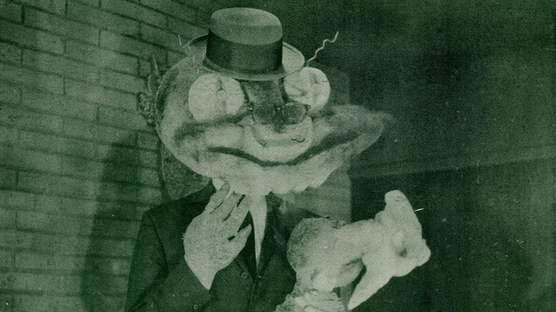 Promotional photo from The Weird Ones featuring a man with an enormous misshapen head