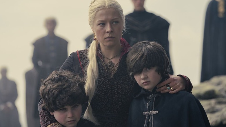 Rhaenyra and her sons House of the Dragon