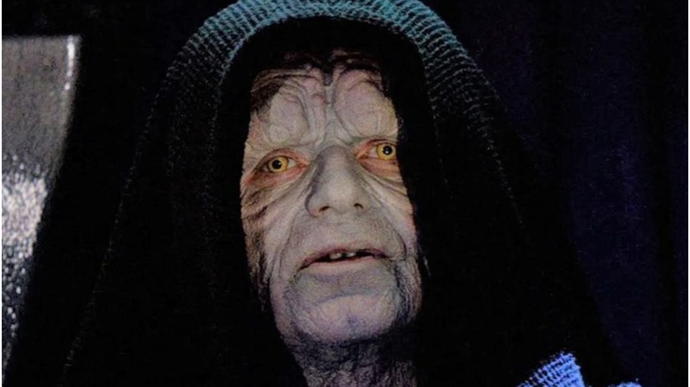 Ian McDiarmid as the Emperor in Return of the Jedi close-up