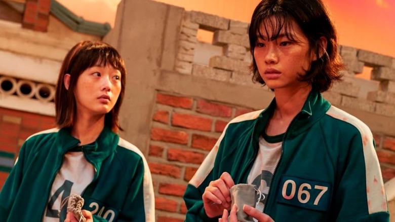 Lee Yoo-Mi and HoYeon Jung in Squid Game