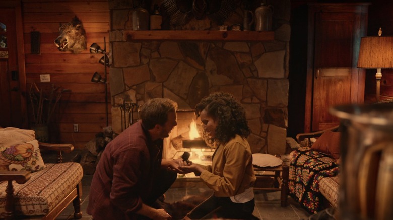 Andrea Liang and Justin Miles in Adult Swim Yule Log