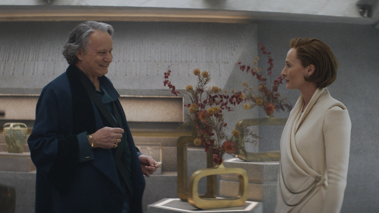 Stellan Skarsgard and Genevieve O'Reilly in Andor