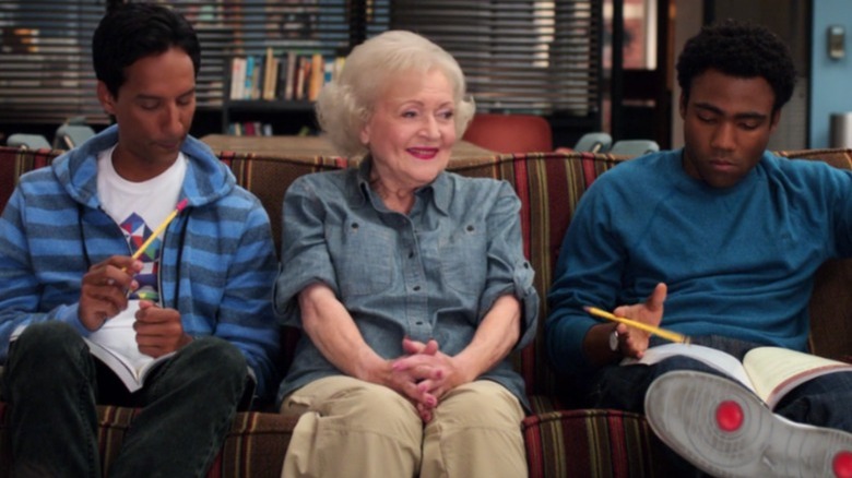 Abed Betty White Troy couch