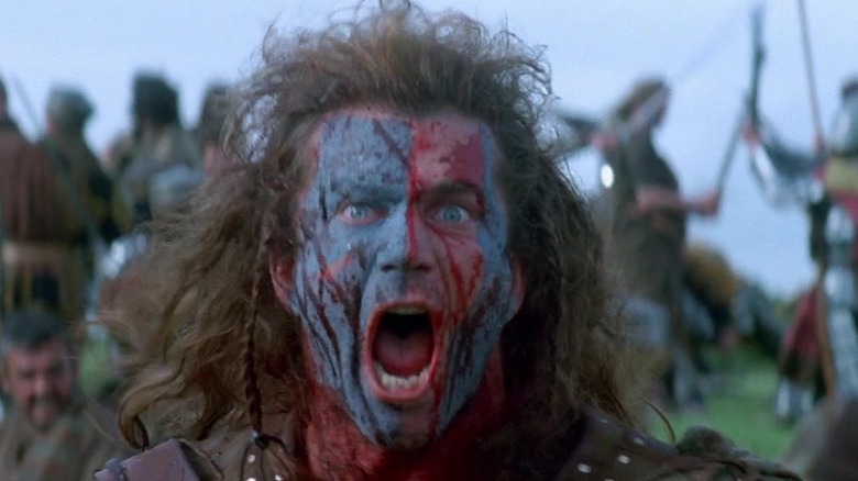 William Wallace yelling and bloodied