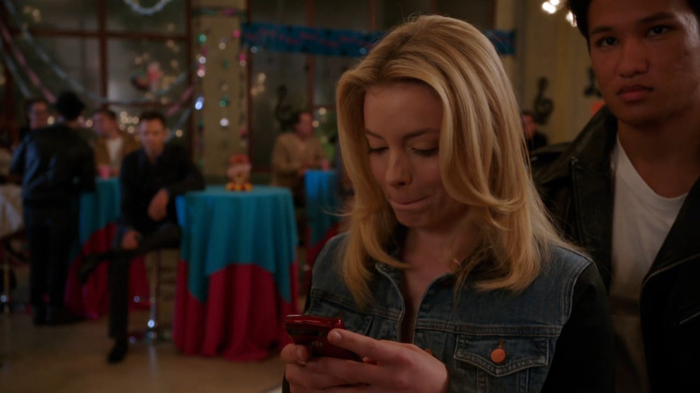 Britta gets text from Jeff 