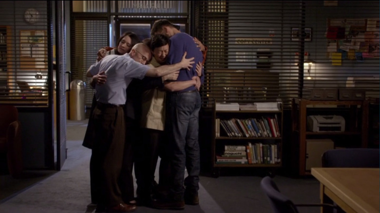 The study group hugs