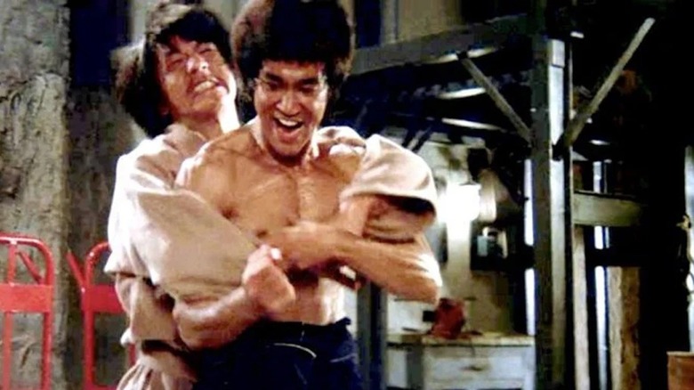 Bruce Lee and Jackie Chan in Enter the Dragon