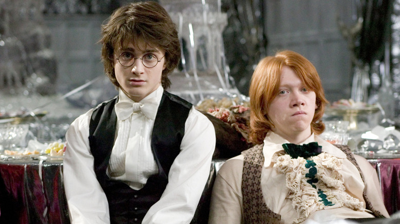 Harry Potter and fire from fire, Harry and Ron are miserable on the Yule ball