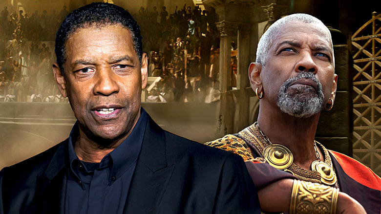 Denzel Washington as Macrinus in Gladiator 2