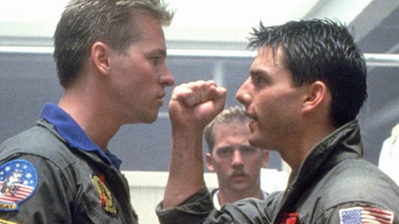 Iceman and Maverick arguing in Top Gun