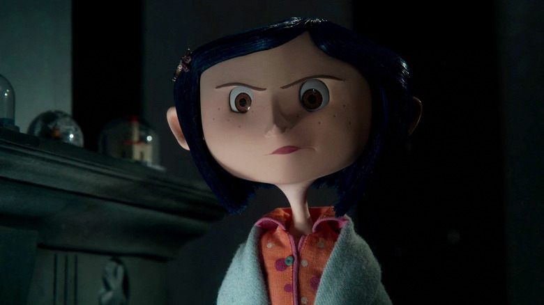 Coraline Jones looking angry in Coraline