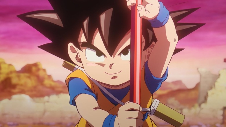 Goku holding his Power Pole in Dragon Ball Daima