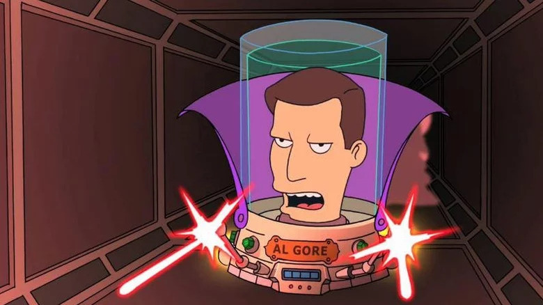 Futurama Al Gore Deadly Lasers instead of Deadly Slideshows