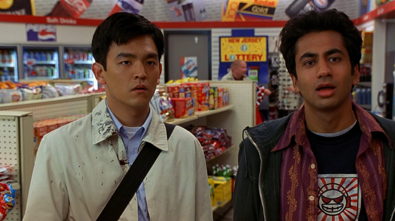 Kal Penn and John Cho as the titular stoner duo in "Harold and Kumar Go to White Castle"