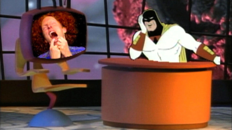 Space Ghost interviewing Carrot Top on Space Ghost Coast to Coast