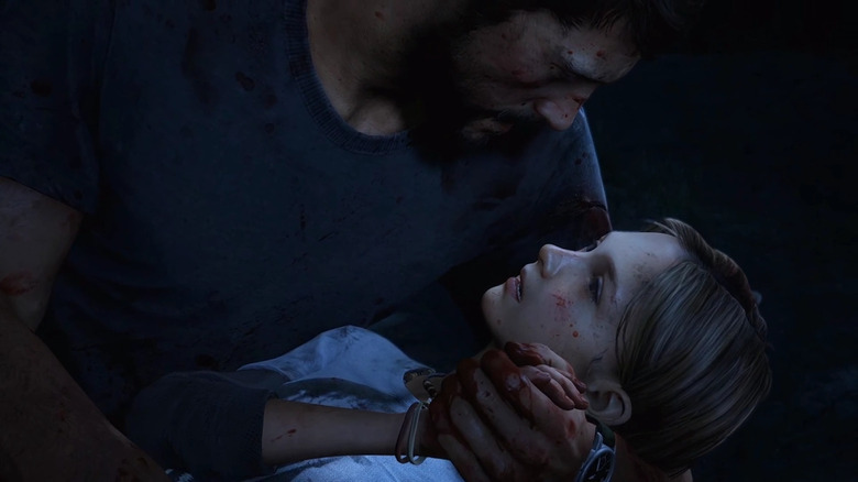 Joel and Sarah in The Last of Us