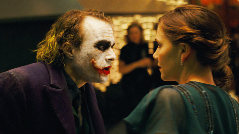 Heath Ledger and Maggie Gyllenhaal in The Dark Knight