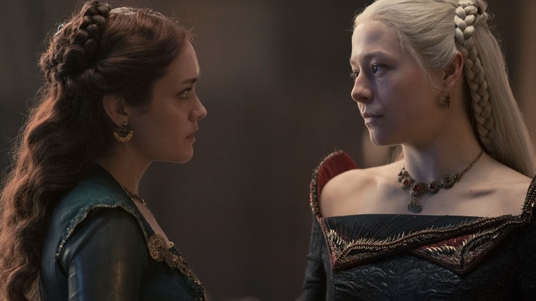 Alicent and Rhaenyra in House of the Dragon