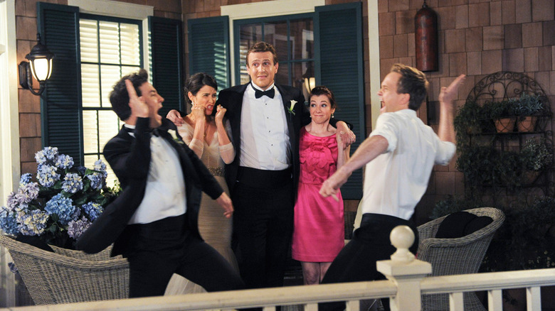 Ted Robin Marshall Lily and Barney in How I Met Your Mother