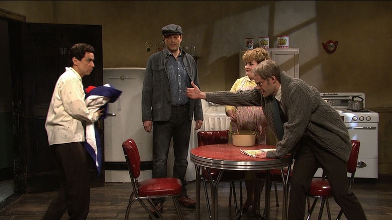 Fred Armisen, Vince Vaughn, Aidy Bryant and Bill Hader in Saturday Night Live