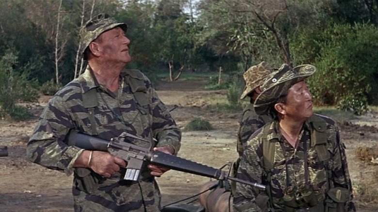 John Wayne and Jack Soo in The Green Berets