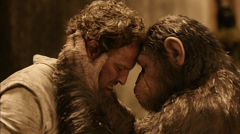 Malcolm and Caesar in Dawn of the Planet of the Apes