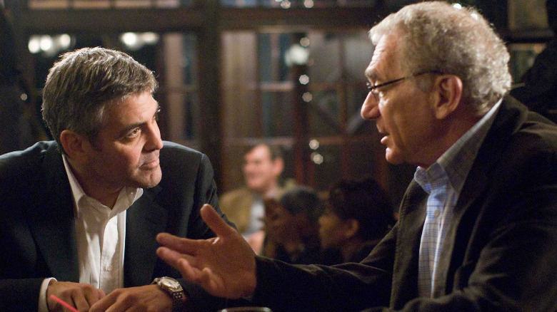 George Clooney and Sydney Pollack in Michael Clayton
