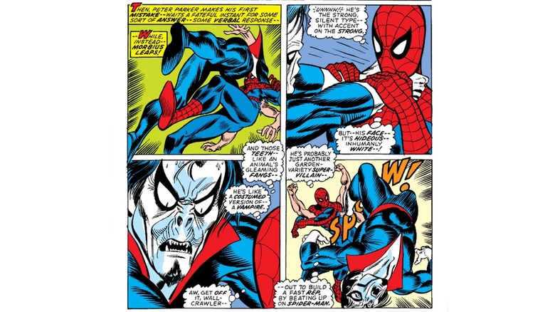 Morbius fights Spidey in "Amazing Spider-Man"