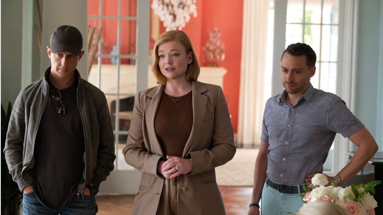 Jeremy Strong, Sarah Snook, and Kieran Culkin in Succession