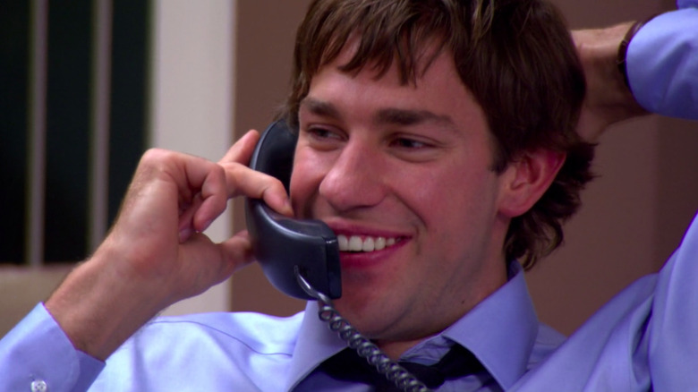 John Krasinski on phone The Office