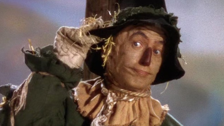 The Scarecrow tipping his hat in The Wizard of Oz