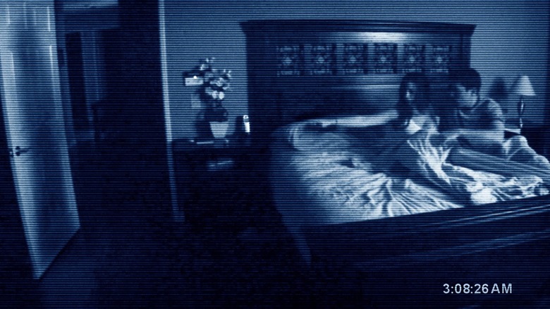 Paranormal Activity pointing bed