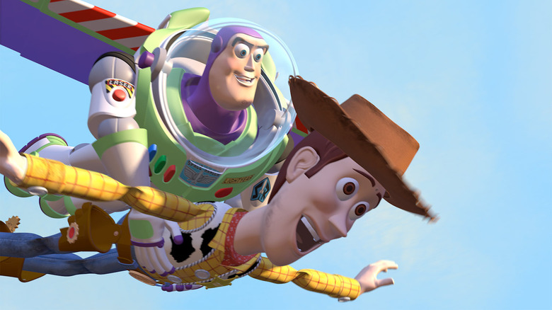 Buzz and Woody in Toy Story