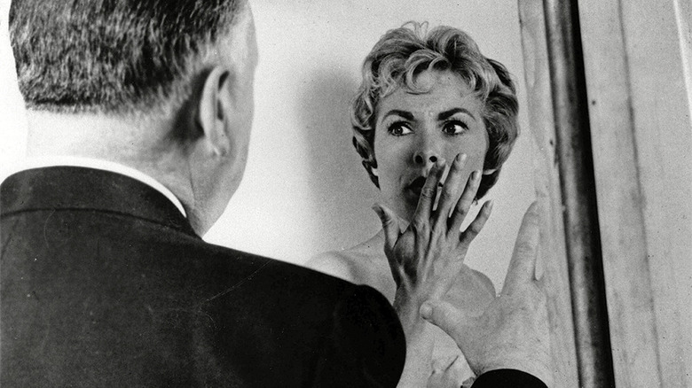 Alfred Hitchcock and Janet Leigh