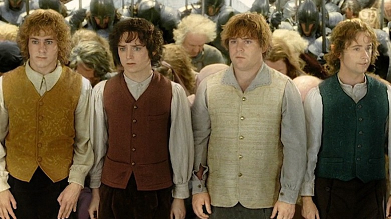 Merry, Frodo, Sam y Pippin en Gondor