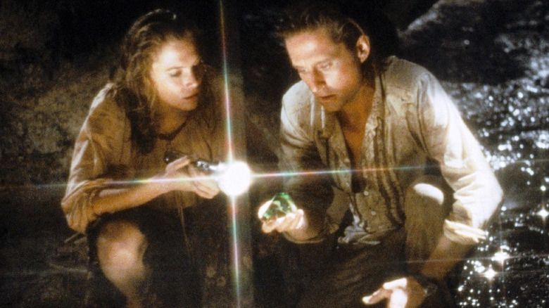 Joan and Jack find the treasure in Romancing the Stone