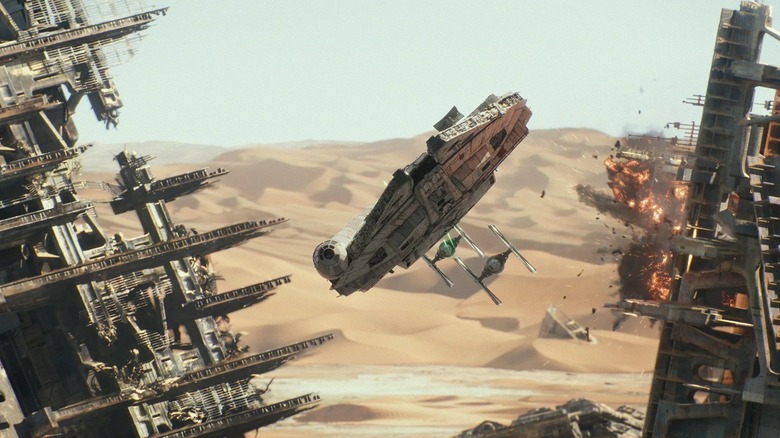 A still from The Force Awakens