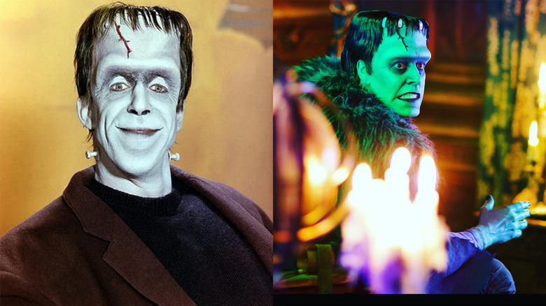 Fred Gwynne and Jeff Daniel Phillips as Herman Munster
