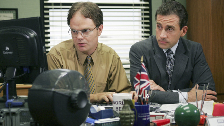 Dwight and Michael on The Office