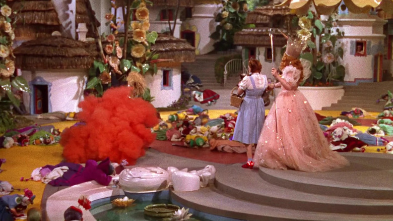 The Wicked Witch appears in red smoke in The Wizard of Oz (1939)